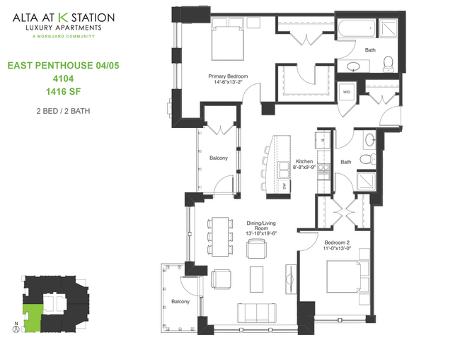 East Penthouse 04 & 05, Suite 4104 - Alta at K Station