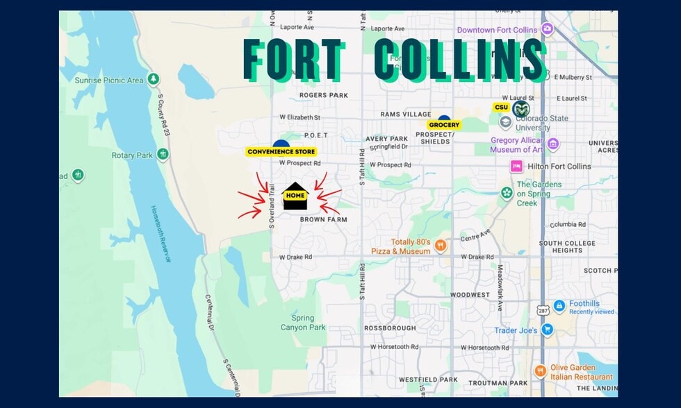 the best of both worlds city action and foothills adventures! - 2929 Ross Dr S74