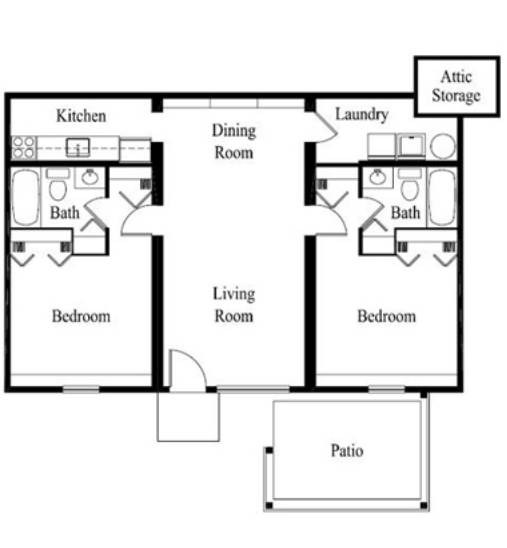 2BR/2BA - High Points