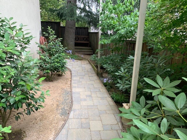 South walkway in back yard - 6415 Snake Rd