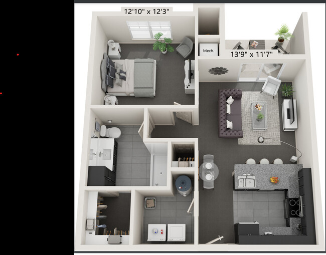 Alpha 1 Bedroom - The Landing at Meadow View