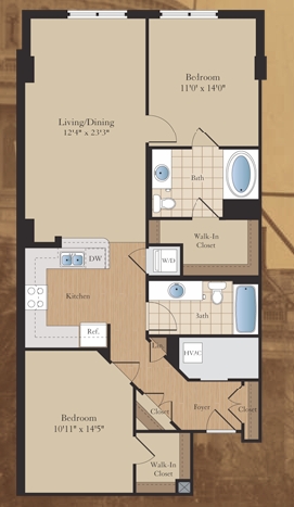 2BR/2BA - 70 Capitol Yards