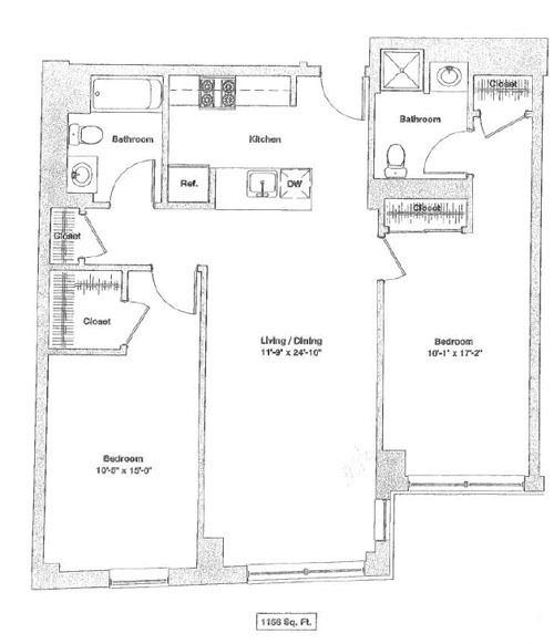 Floorplan - Albany Street Apartments, 601