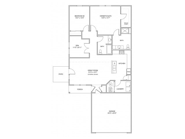 2 BR, 2 BA - The Residences at Browns Farm