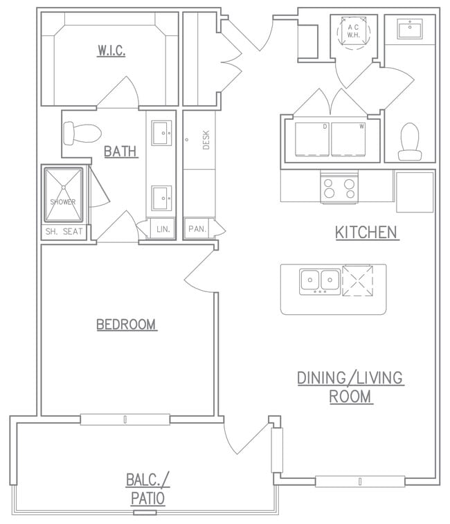 1 Bed/1.5 Bath - Arella on Jones