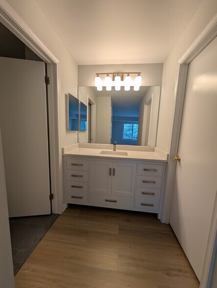 Bedroom vanity and sink - 35 Encampment Dr