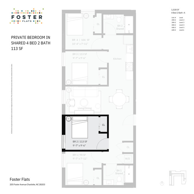 Floorplan - Foster Flats