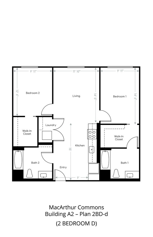 Two Bedroom D - MacArthur Commons