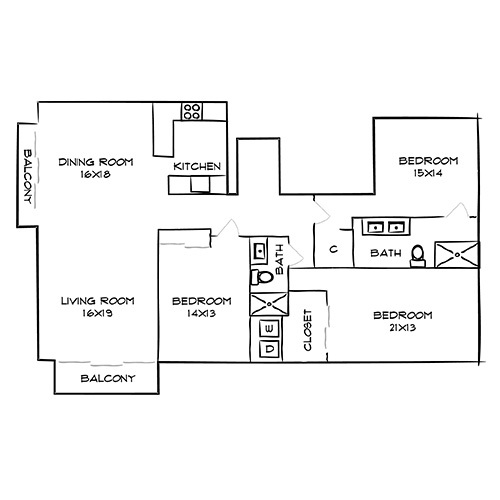 Floorplan - Flamingo South Beach