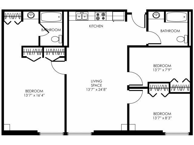 Floorplan - E Street Flats - Student Housing