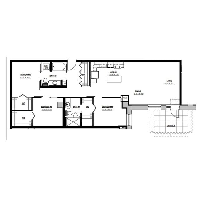Floorplan - Parisian on Vine Apartments
