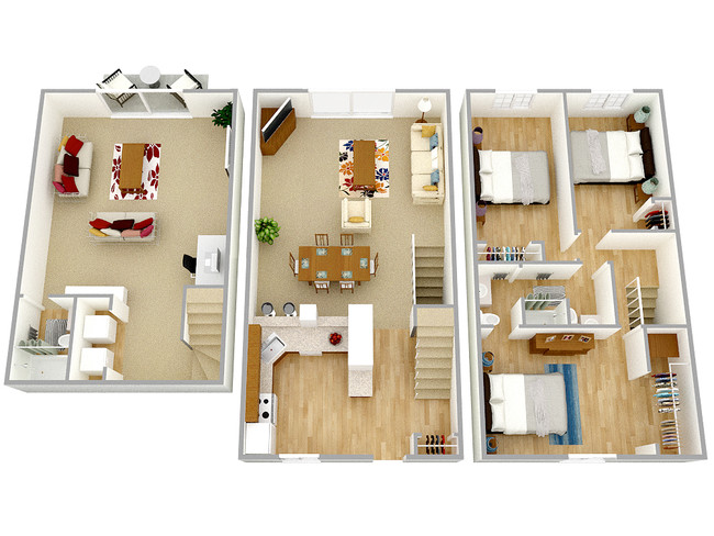 Floorplan - Ivy Gates Townhomes