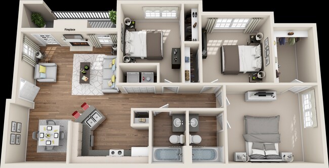 3 Bedroom.jpeg - Bridge at Volente