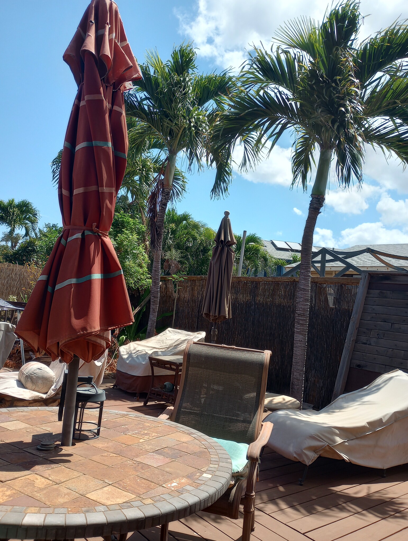 Slate round Table for you to enjoy, outside your side slider - 281 Kaikea St