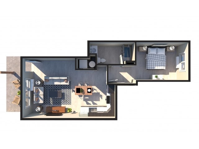 1Bedroom.jpg - Riverview Trail Apartments