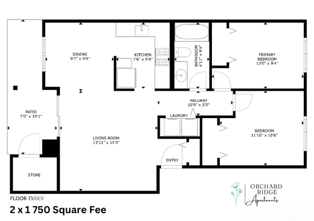 Floorplan - Orchard Ridge Apartments