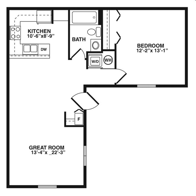 1BR/1BA - The Bungalows