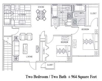 2BR/2BA - The Heights Apartments
