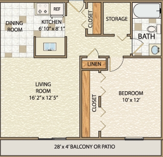 1BR/1BA - Crestwood Village North