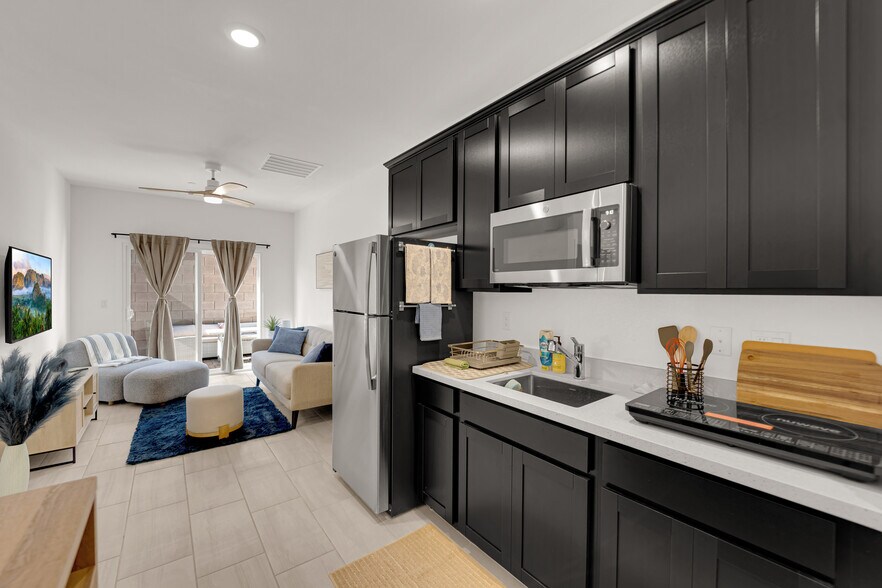 Kitchenette with Induction Stovetop - 247 Oliver Peak Ave