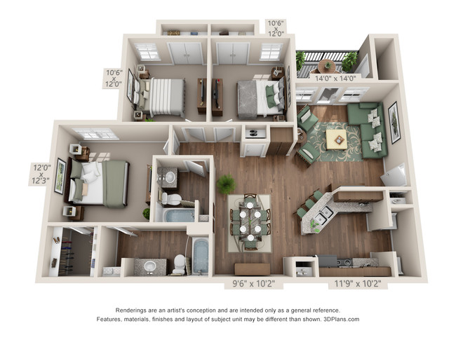 Floorplan - Trails of Sanger Apartments