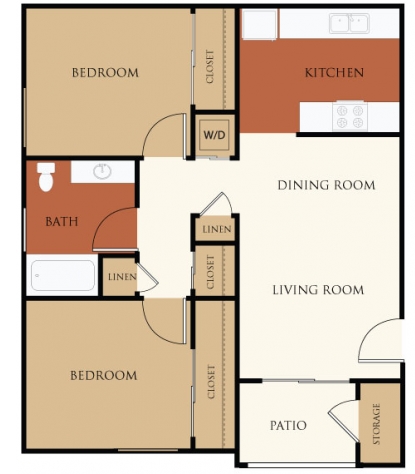 2BR/1BA - Campus Commons