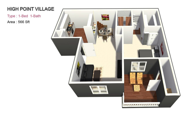 One Bed / One Bath - High Point Village