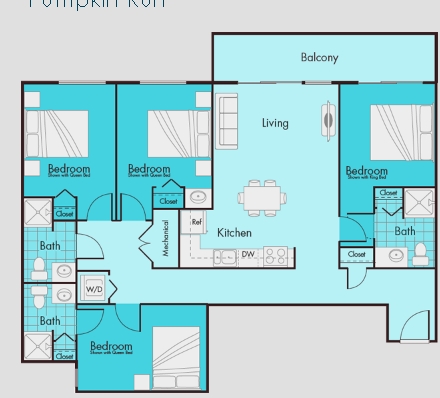 4BR/3BA - Lofts on College