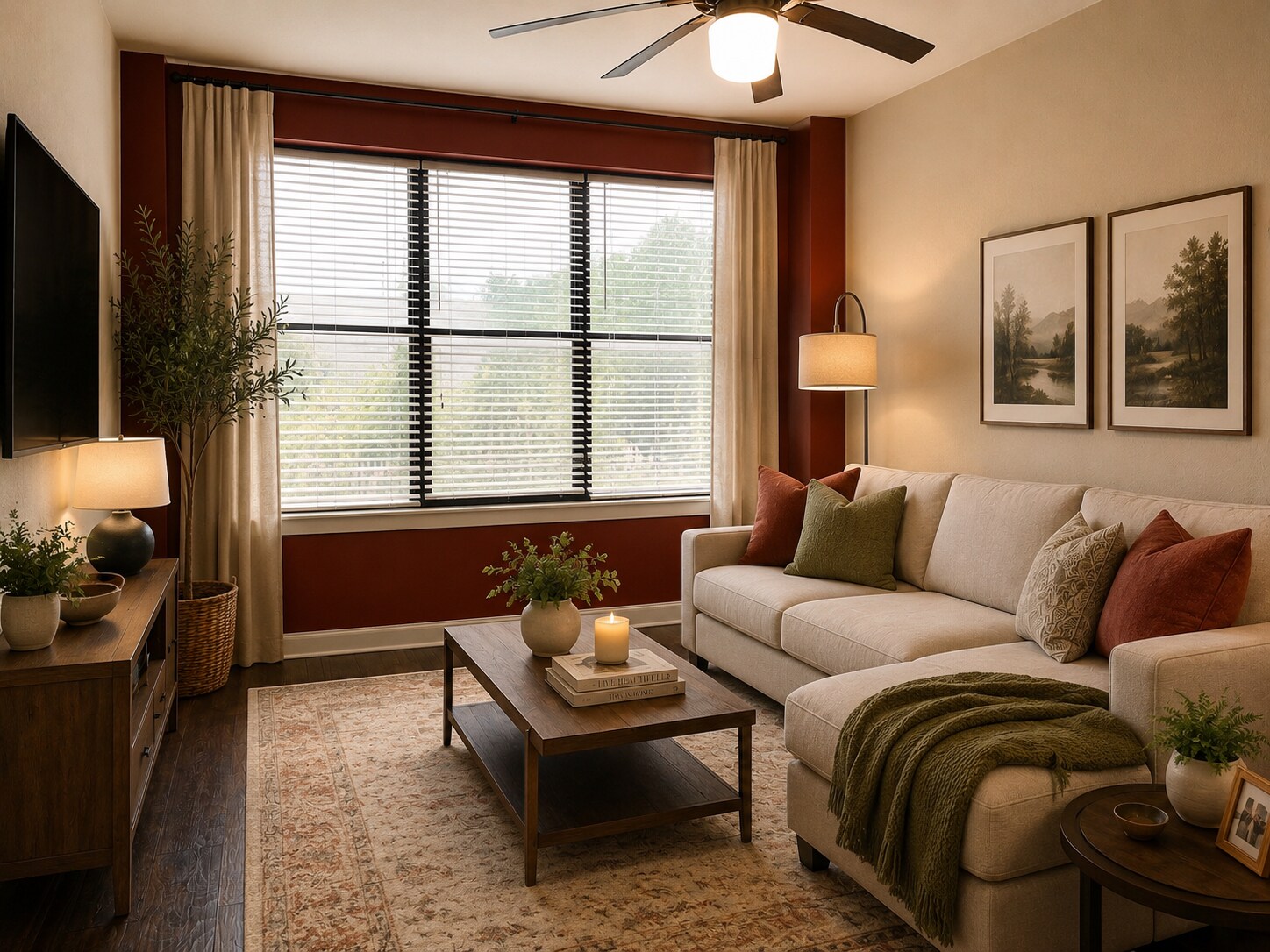 Staged Living room - Not furnished - 311 W Ashley St