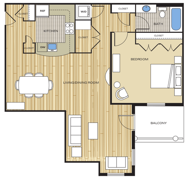 Floorplan - Clayborne Apartments