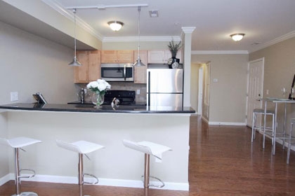 Kitchen Island View - Parkside Landing