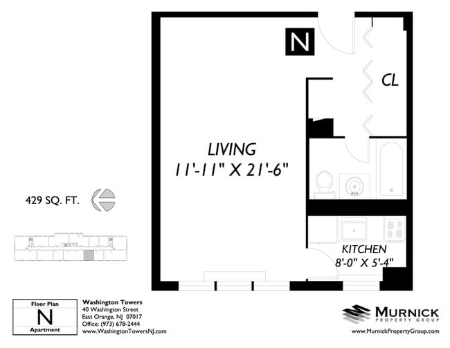 Studio - Washington Towers