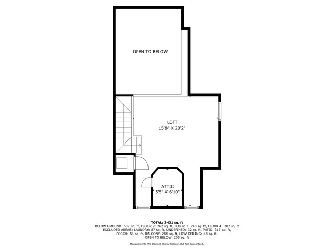 Floorplan - Loft - 1021 Hidden Moss Dr