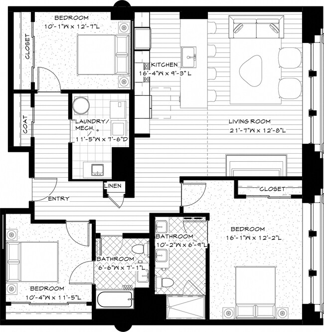 Floorplan - Residences at Halle