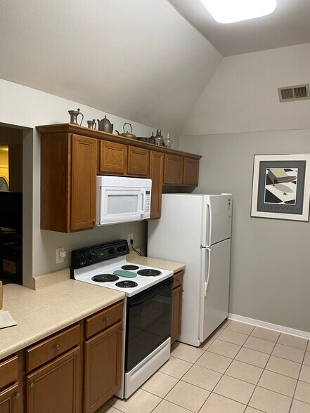 Kitchen has pots pans and dishes provided - 36 Hollycrest Blvd