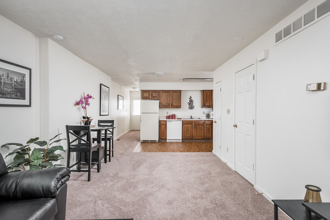 Interior - Kitchen and Dining Room - Hoosier Court Apartments