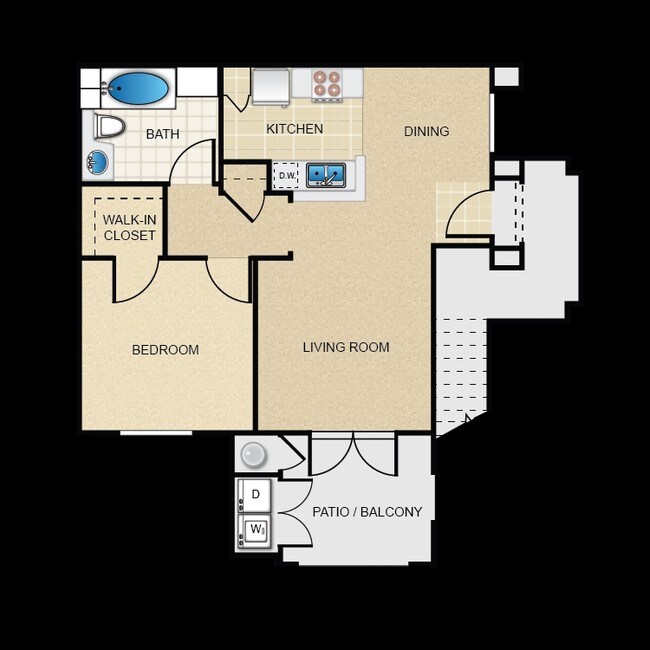 Plan 1 - Laurel Canyon Apartment Homes