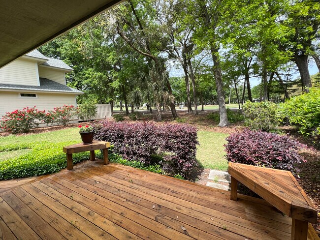 backyard with view of golf course - 1407 BB Sams Ct