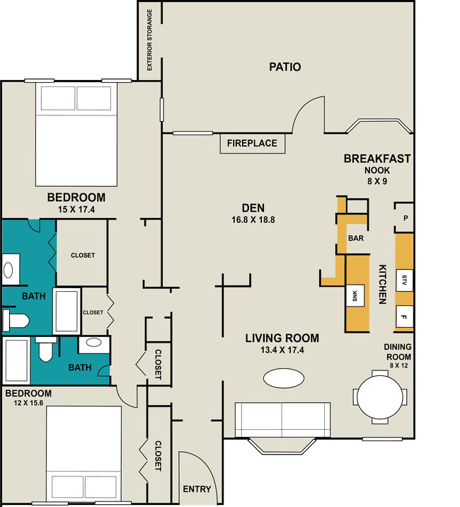 Floorplan - Boardwalk at Starcrest Apartment