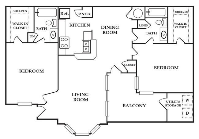 2 Bedroom - 2 Bath - Timber Mill