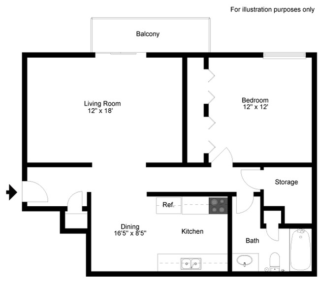 One Bedroom - Shadow Ridge Apartments