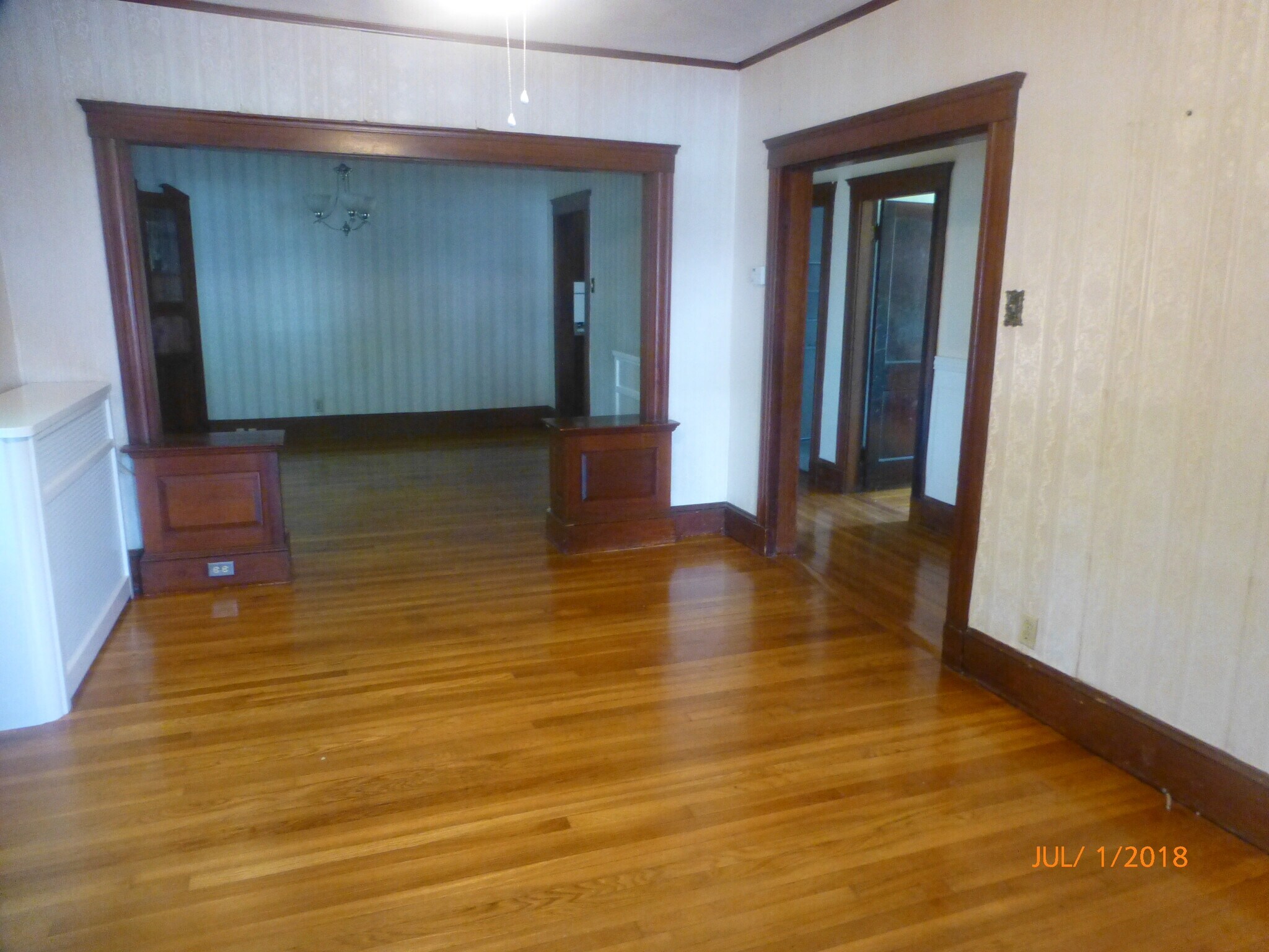 living room, dining room & hallway from study - 43 Goethe St