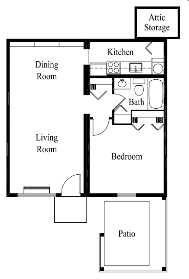 1BR/1BA - Apple Ridge