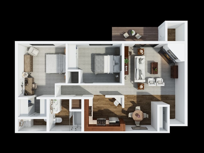 2 Br Floor Plan - Walnut Trails Townhome Apartments