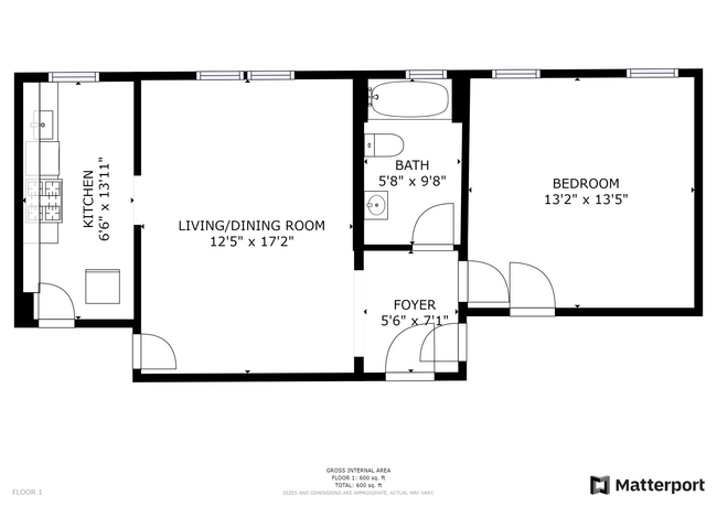 Building Photo - One-bedroom, one-bathroom apartment in con...