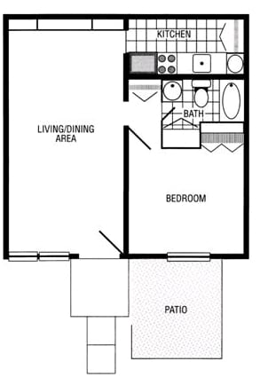 1BR/1BA - Foxglove Apartments
