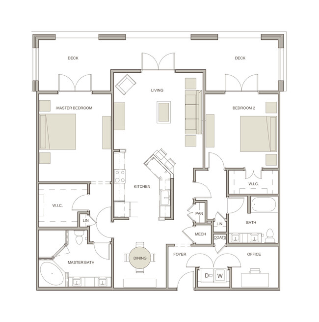 B1-A Floor Plan - WaterWalk at Shelter Cove Towne Centre