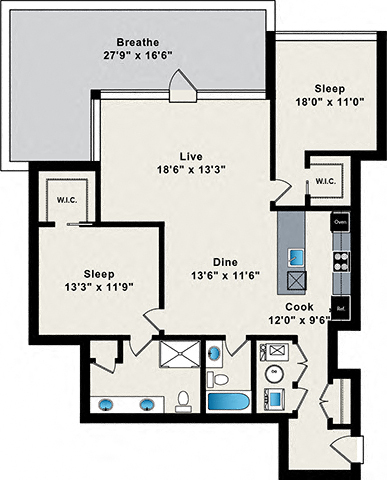 Floorplan - 1846 W Division Apartments