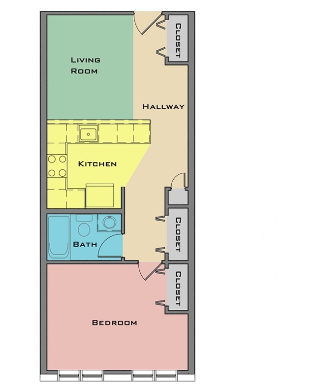 One Bedroom - Railroad Lofts on Main