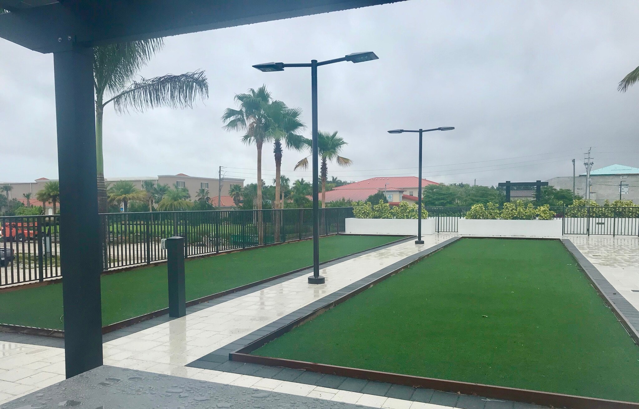 Poolside bocce courts - 1111 Central Ave